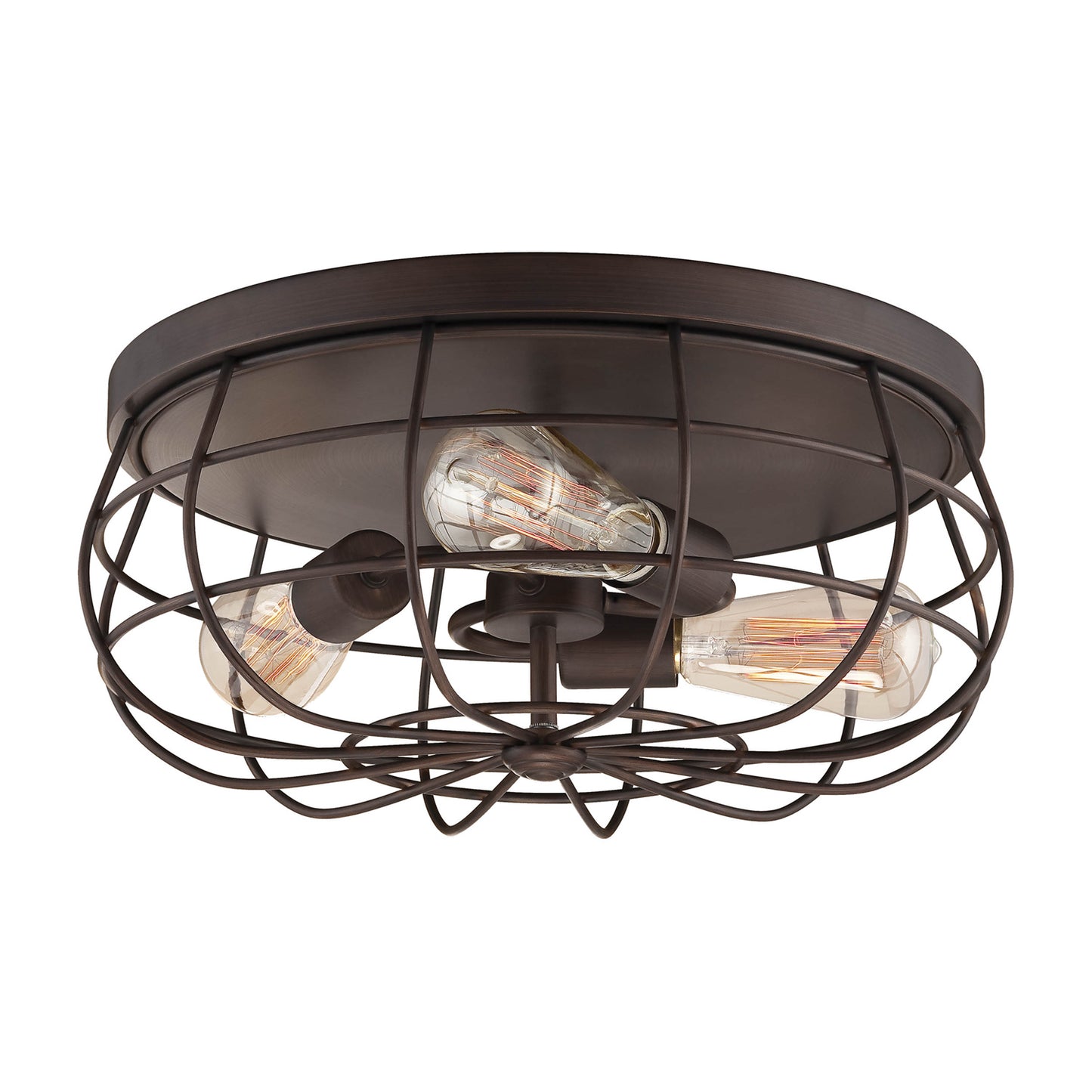 Millennium - 5323-RBZ - Three Light Flushmount - Neo-Industrial - Rubbed Bronze