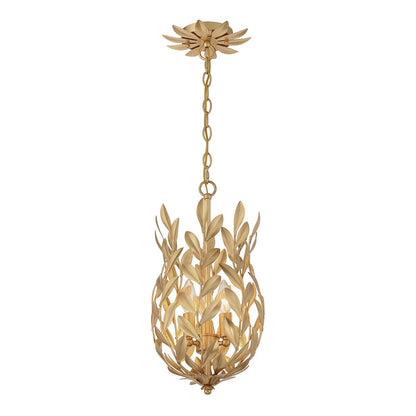 Crystorama - 563-GA - Three Light Mini Pendant - Broche - Antique Gold
