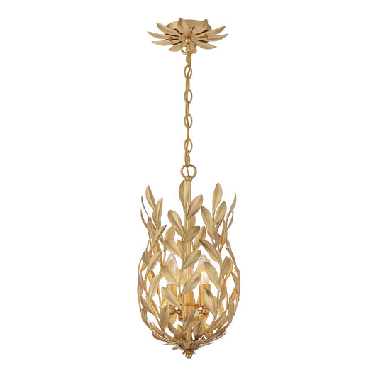 Crystorama - 563-GA - Three Light Mini Pendant - Broche - Antique Gold