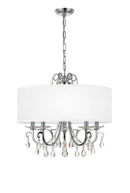 Crystorama - 6625-CH-CL-MWP - Five Light Chandelier - Othello - Polished Chrome