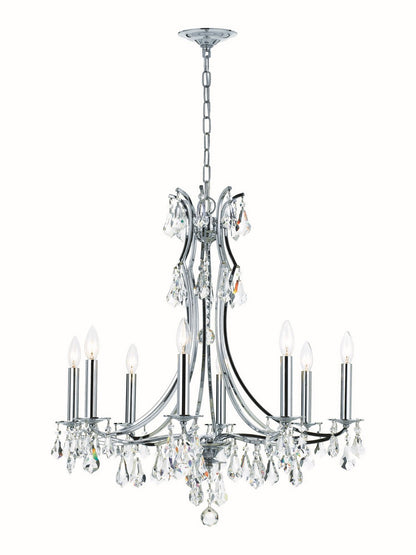 Crystorama - 5938-CH-CL-S - Eight Light Chandelier - Cedar - Polished Chrome