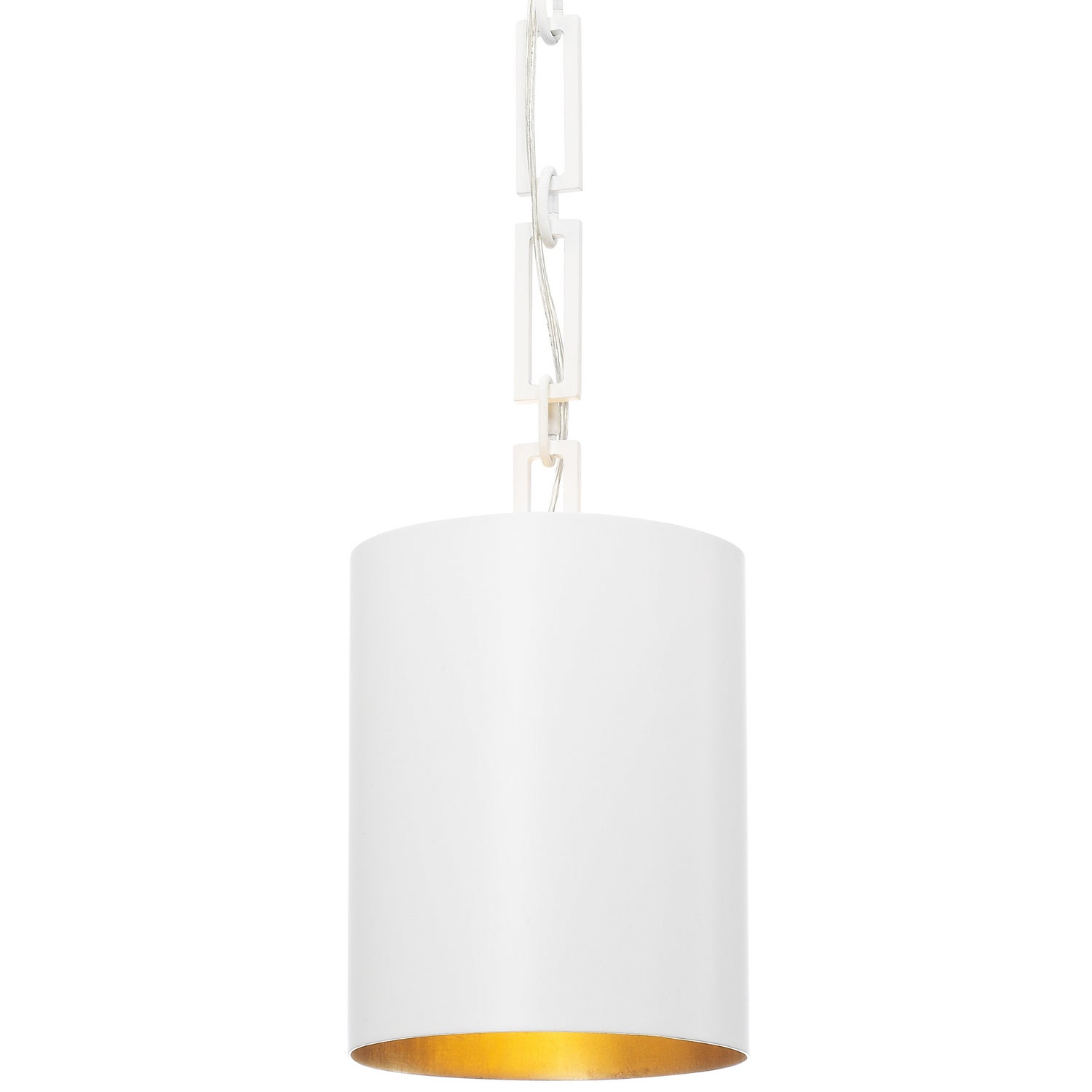 Crystorama - 8680-MT-GA - One Light Mini Chandelier - Alston - Matte White + Antique Gold