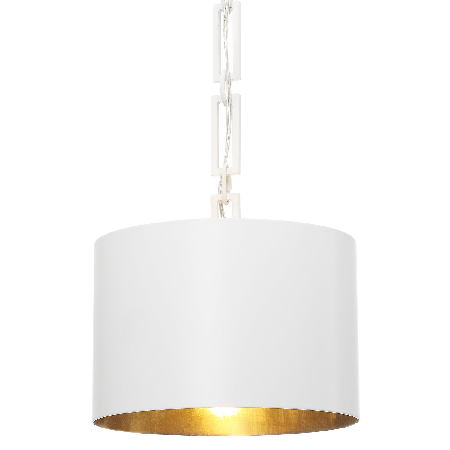 Crystorama - 8683-MT-GA - One Light Chandelier - Alston - Matte White + Antique Gold