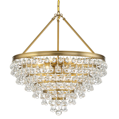Crystorama - 137-VG - Eight Light Chandelier - Calypso - Vibrant Gold