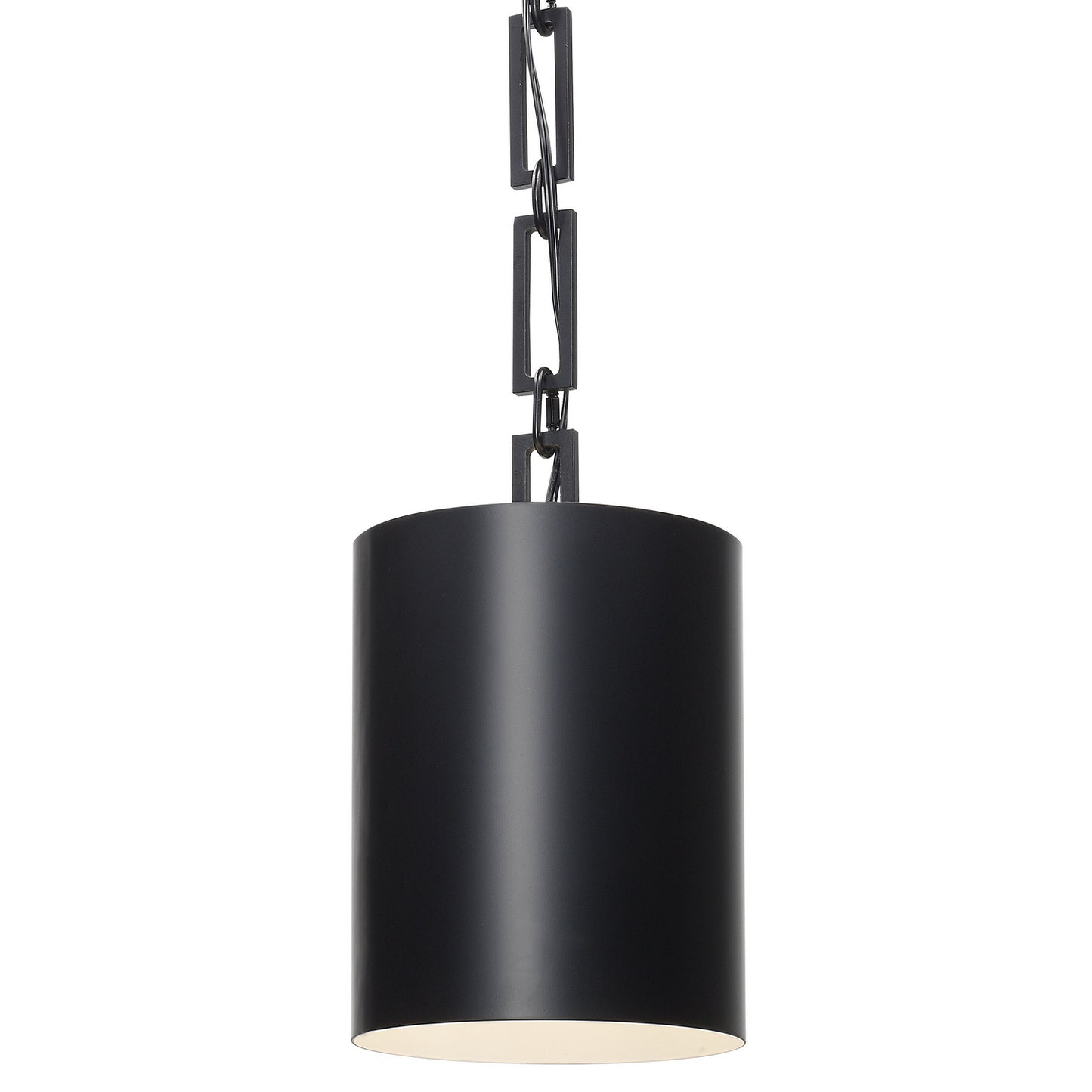 Crystorama - 8680-MK-WH - One Light Mini Chandelier - Alston - Matte Black + White