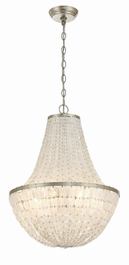 Crystorama - BRI-3006-SA - Six Light Chandelier - Brielle - Antique Silver