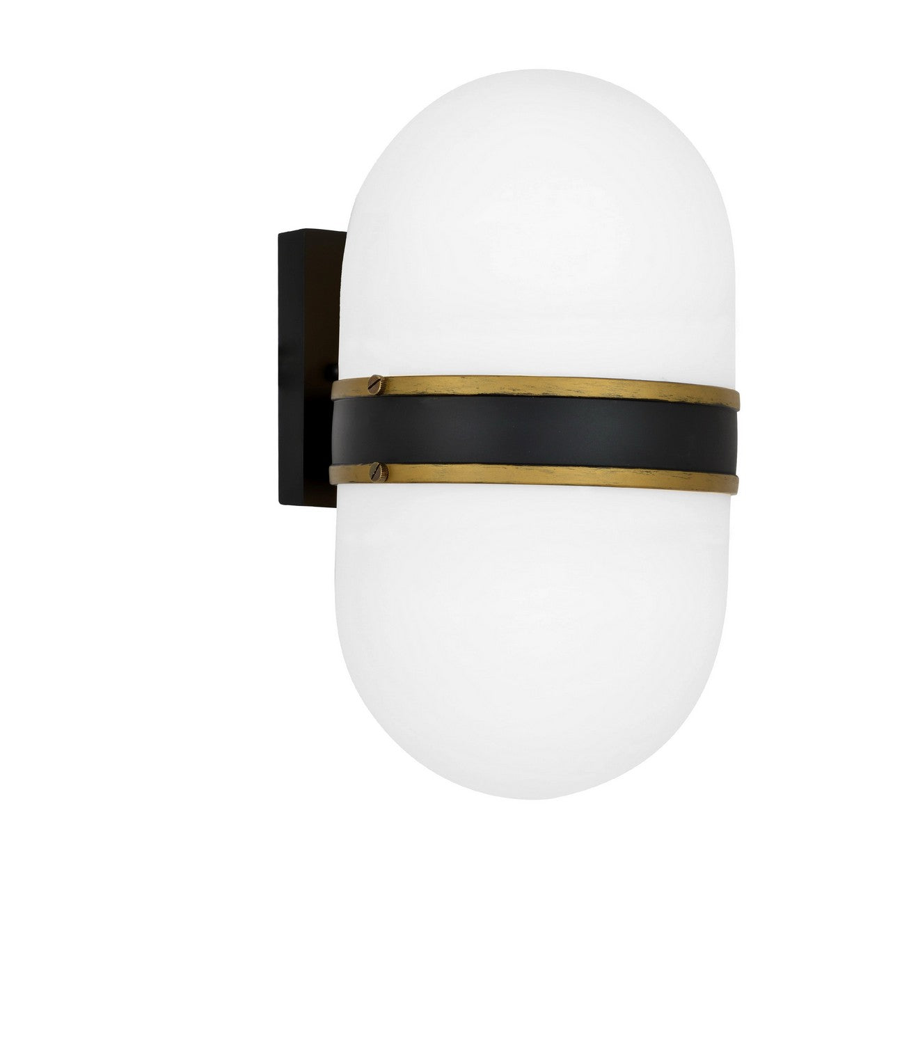 Crystorama - CAP-8504-MK-TG - Two Light Outdoor Wall Sconce - Capsule - Matte Black + Textured Gold