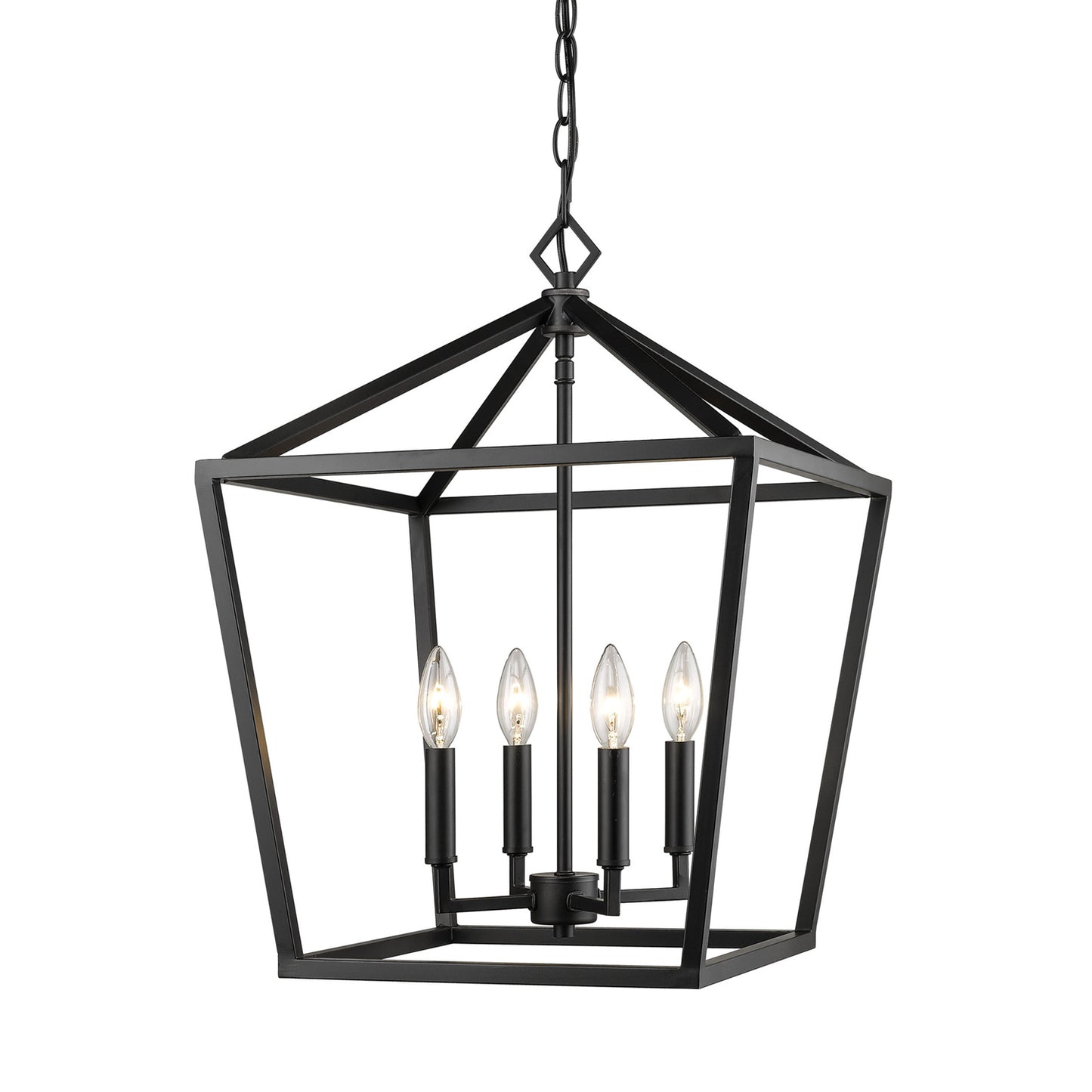 Millennium - 3244-MB - Four Light Pendant - Matte Black