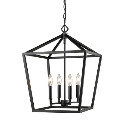 Millennium - 3244-MB - Four Light Pendant - Matte Black