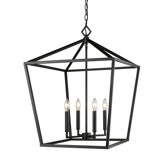 Millennium - 3254-MB - Four Light Pendant - Matte Black