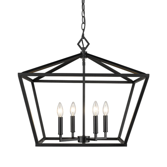 Millennium - 3294-MB - Four Light Pendant - Matte Black