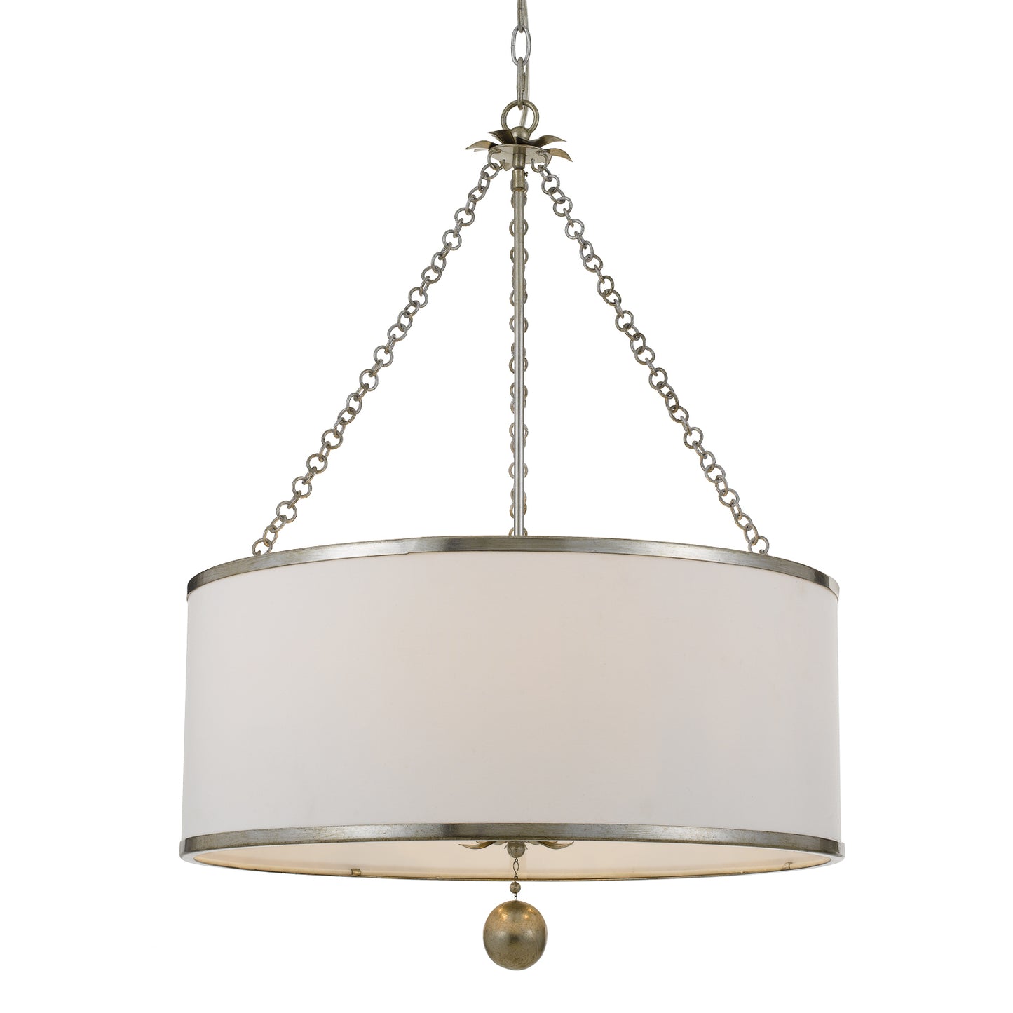 Crystorama - 518-SA - Six Light Chandelier - Broche - Antique Silver