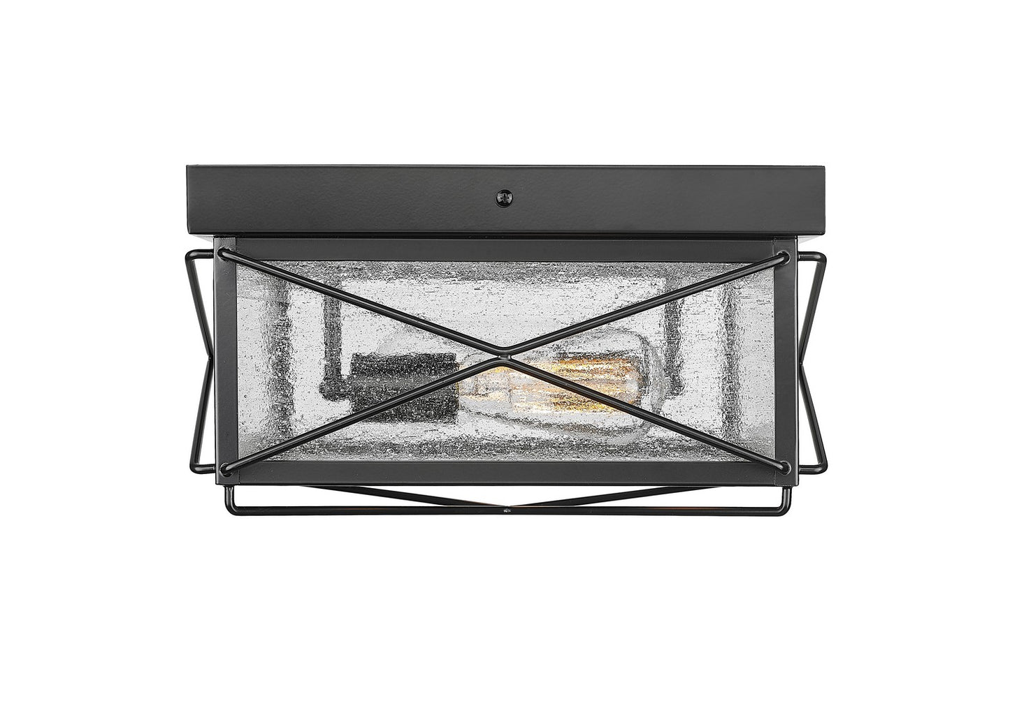 Millennium - 42616-PBK - Two Light Outdoor Flush Mount - Robinson - Powder Coated Black