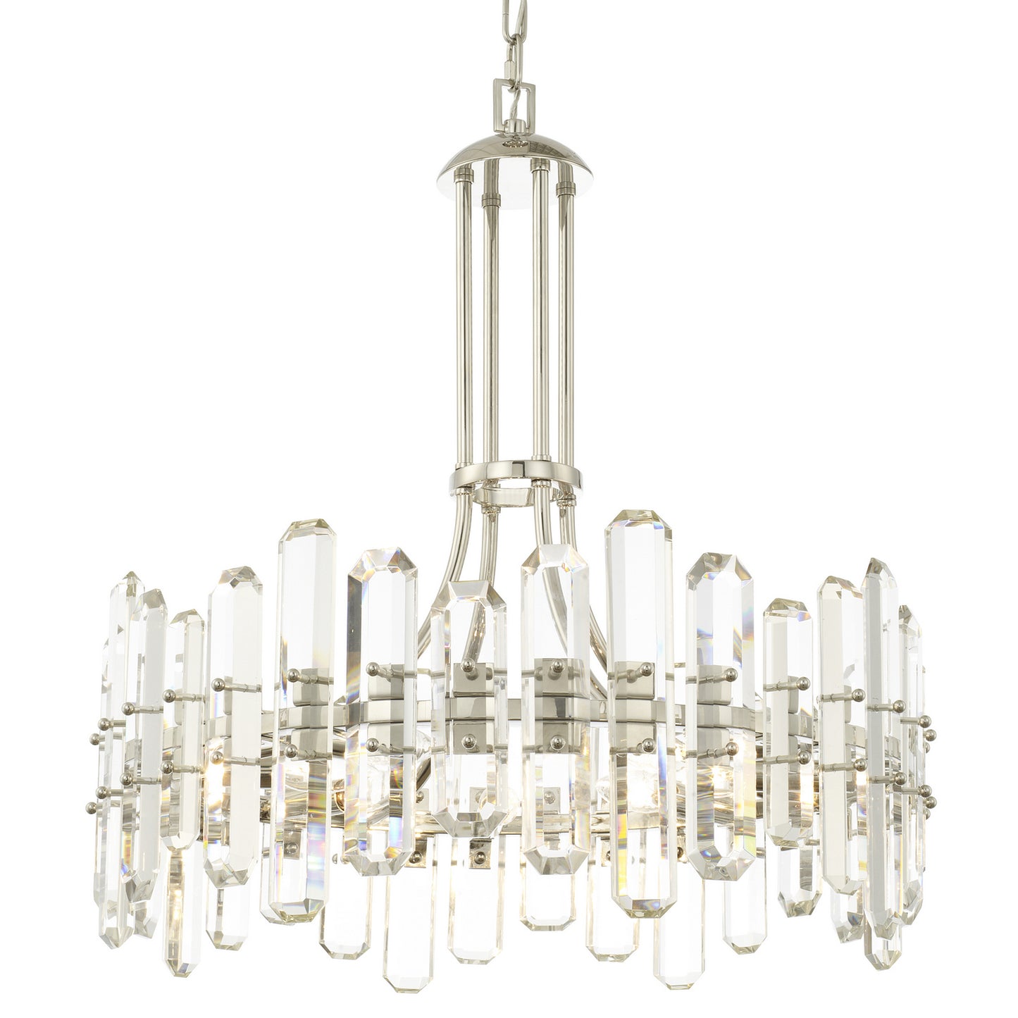 Crystorama - BOL-8888-PN - Eight Light Chandelier - Bolton - Polished Nickel