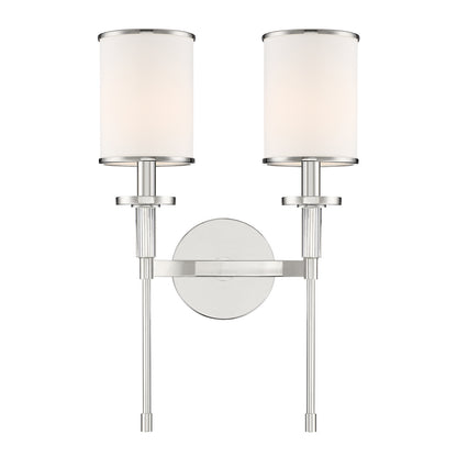 Crystorama - HAT-472-PN - Two Light Wall Sconce - Hatfield - Polished Nickel