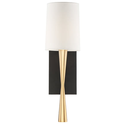 Crystorama - TRE-221-AG-BF - One Light Wall Sconce - Trenton - Aged Brass + Black Forged