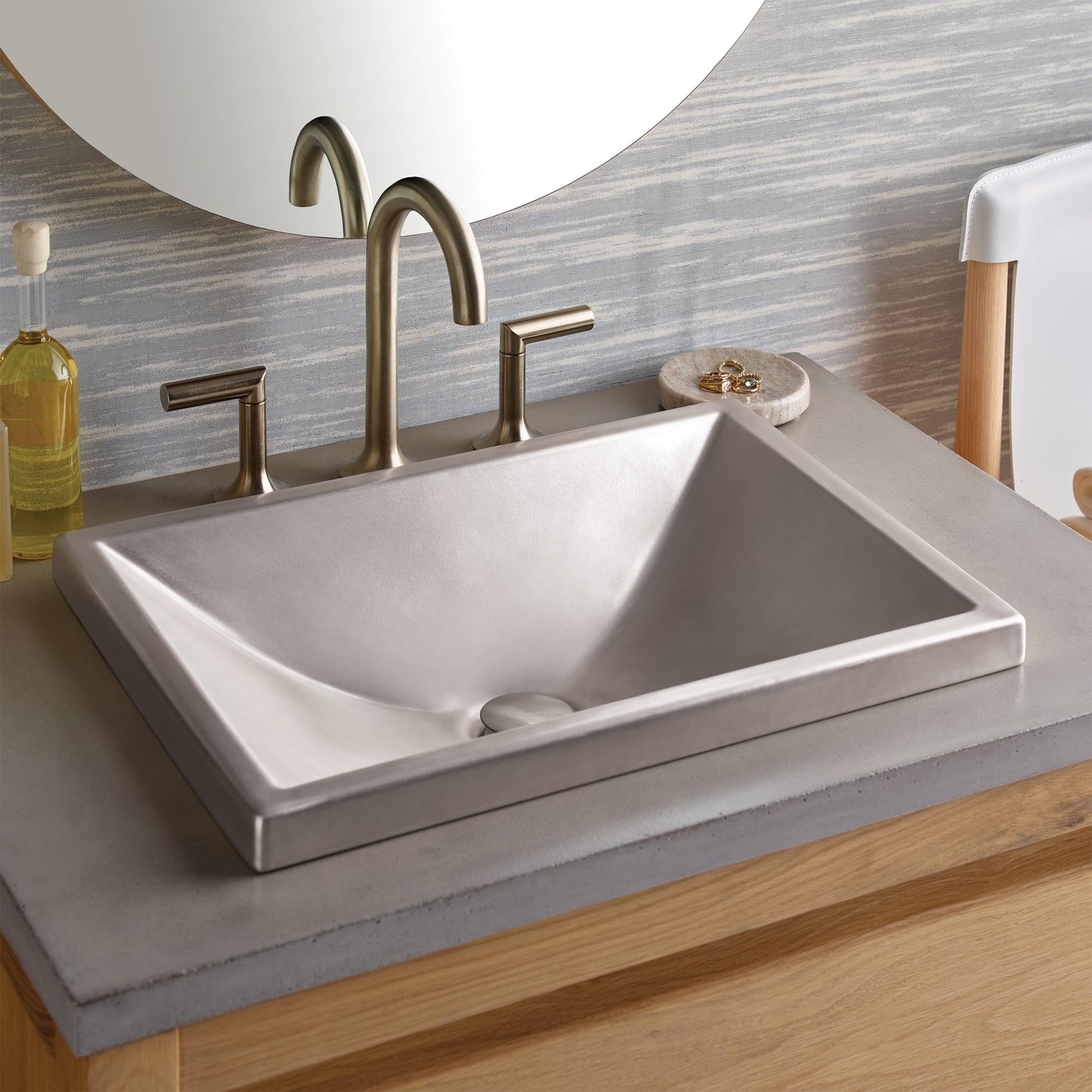 Amara Fireclay Precious Metal Bathroom Sink
