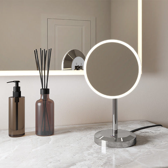 Vizo Freestanding Round / Round LED Cosmetic Mirror