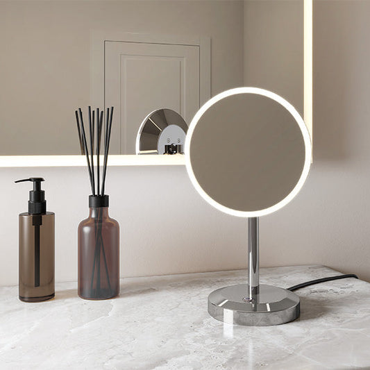 Vizo Freestanding Round / Round LED Cosmetic Mirror