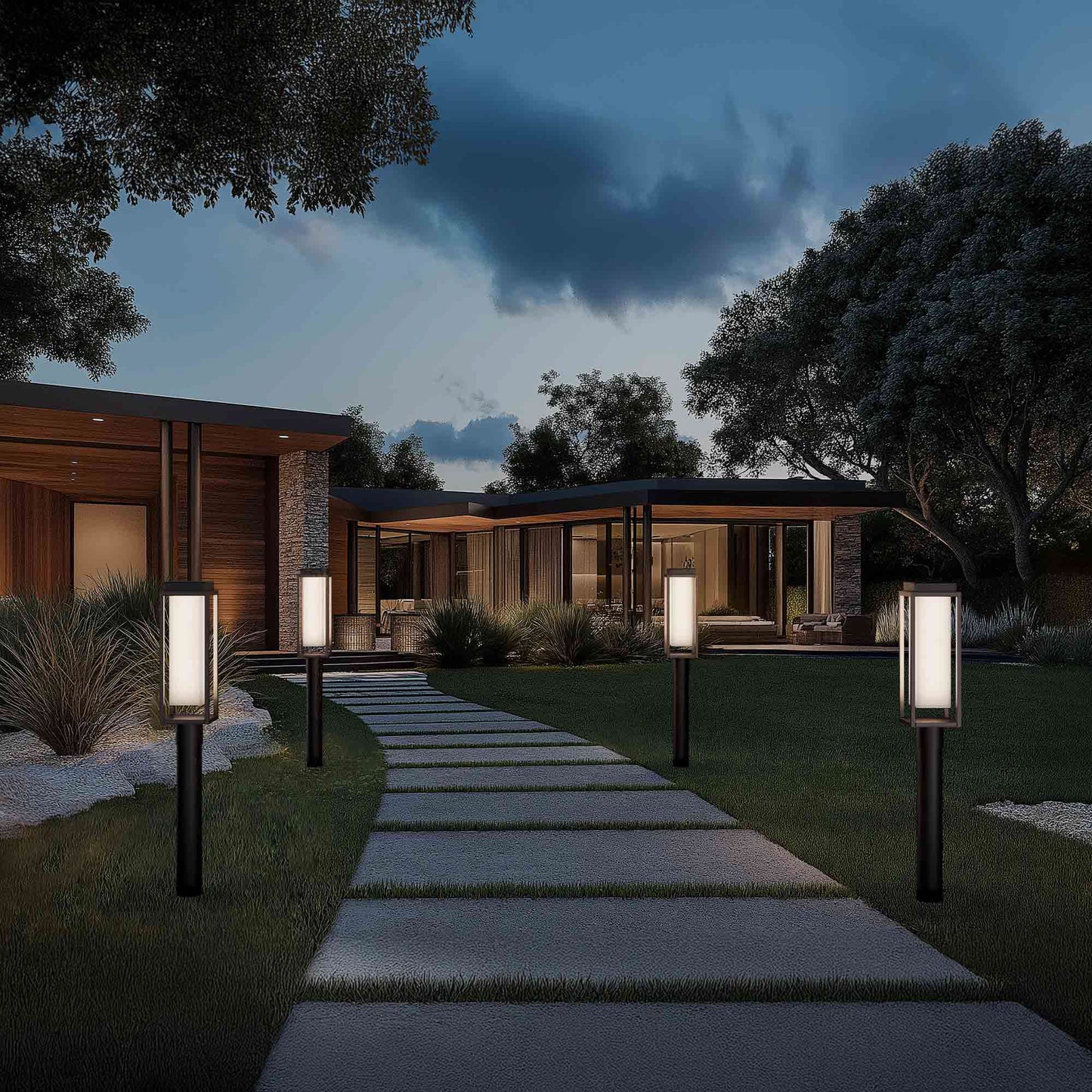 Framed LED Outdoor Post Mount