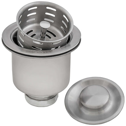 Ruvati Deep Basket Strainer Drain for Kitchen Sinks all Metal 3-1/2 inch