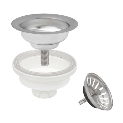 Ruvati Basket Strainer for Thick Fireclay Kitchen Sink Drain Assembly