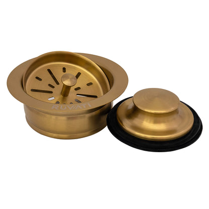 Ruvati Garbage Disposal Flange with Basket Strainer and Stopper