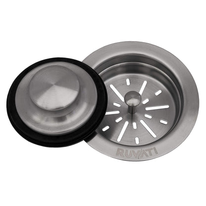 Ruvati Garbage Disposal Flange with Basket Strainer and Stopper