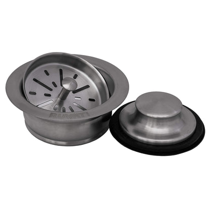 Ruvati Garbage Disposal Flange with Basket Strainer and Stopper