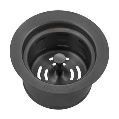 Ruvati Extended Garbage Disposal Flange with Deep Basket Strainer