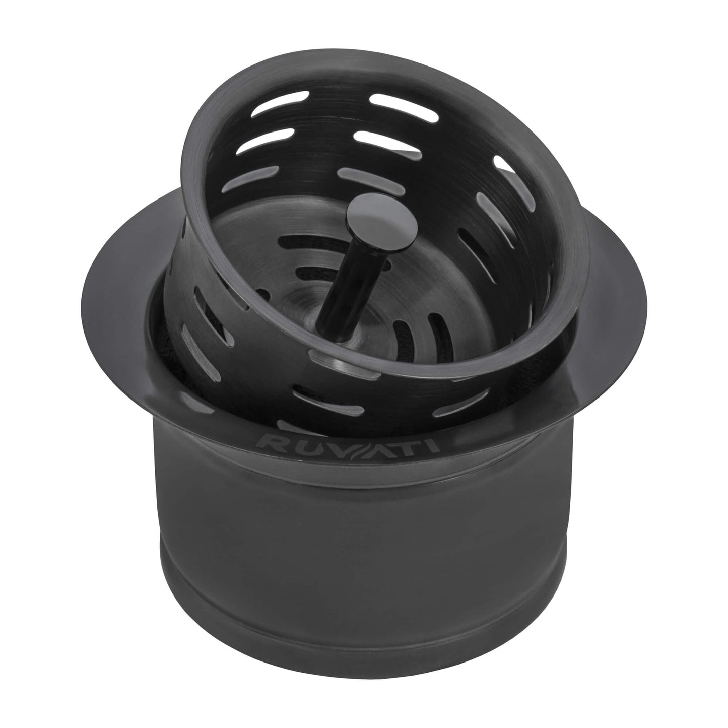 Ruvati Extended Garbage Disposal Flange with Deep Basket Strainer