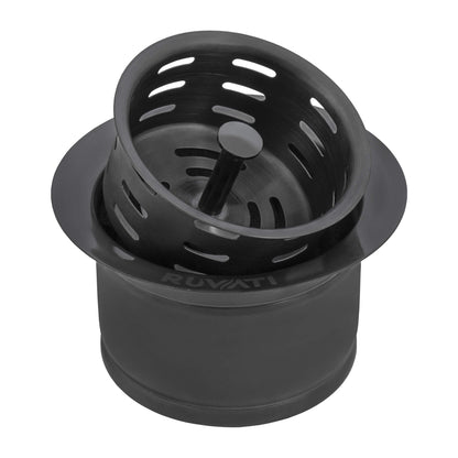 Ruvati Extended Garbage Disposal Flange with Deep Basket Strainer