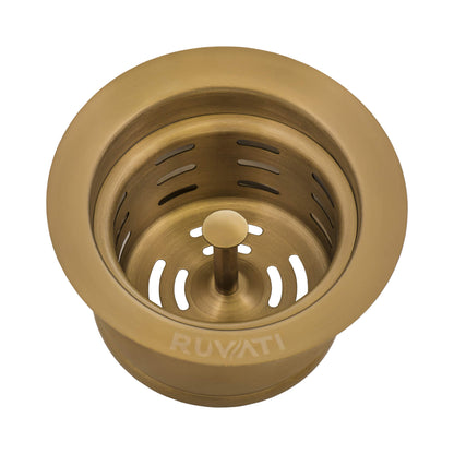 Ruvati Extended Garbage Disposal Flange with Deep Basket Strainer