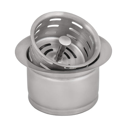 Ruvati Extended Garbage Disposal Flange with Deep Basket Strainer