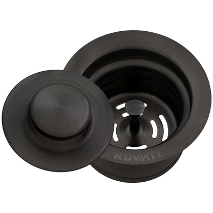 Ruvati Extended Garbage Disposal Flange with Deep Basket and Stopper