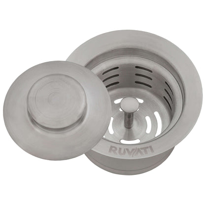 Ruvati Extended Garbage Disposal Flange with Deep Basket and Stopper