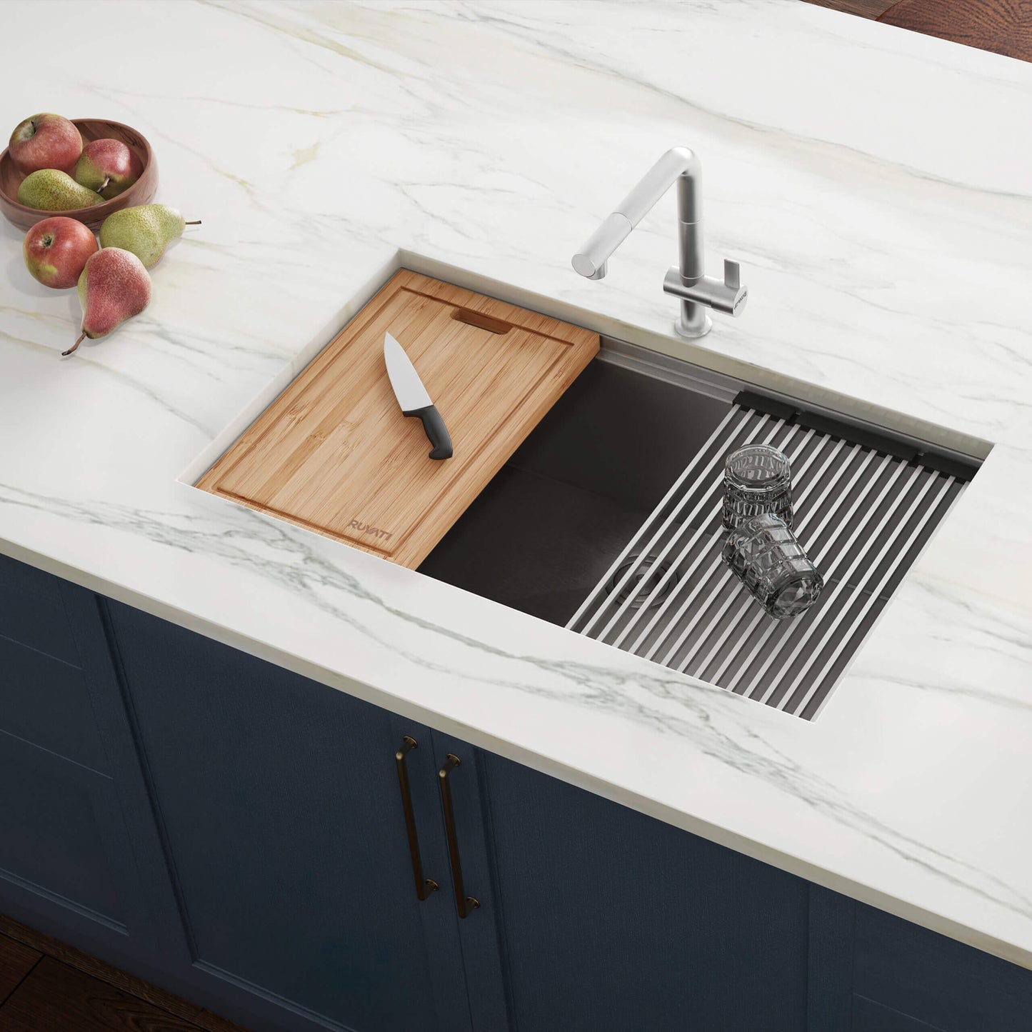 LedgeFit 17 x 11 Inch Replacement Cutting Board for Ruvati Workstation Sinks