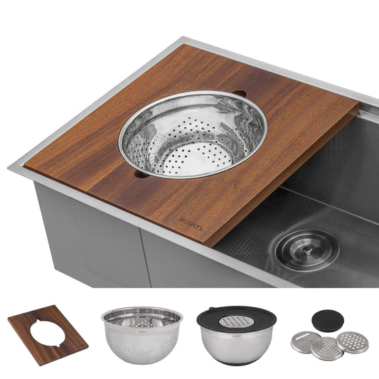 Ruvati Platform with Mixing Bowl and Colander (Complete Set) for Workstation Sinks