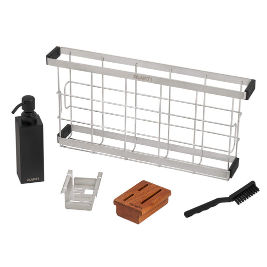 Ruvati Multi-function Workstation Organizer and Caddy with Soap Dispenser and Knife Block