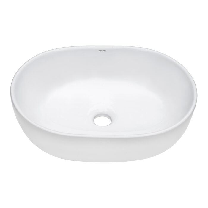Ruvati Bathroom Vessel Sink White Oval Above Counter Vanity Porcelain Ceramic