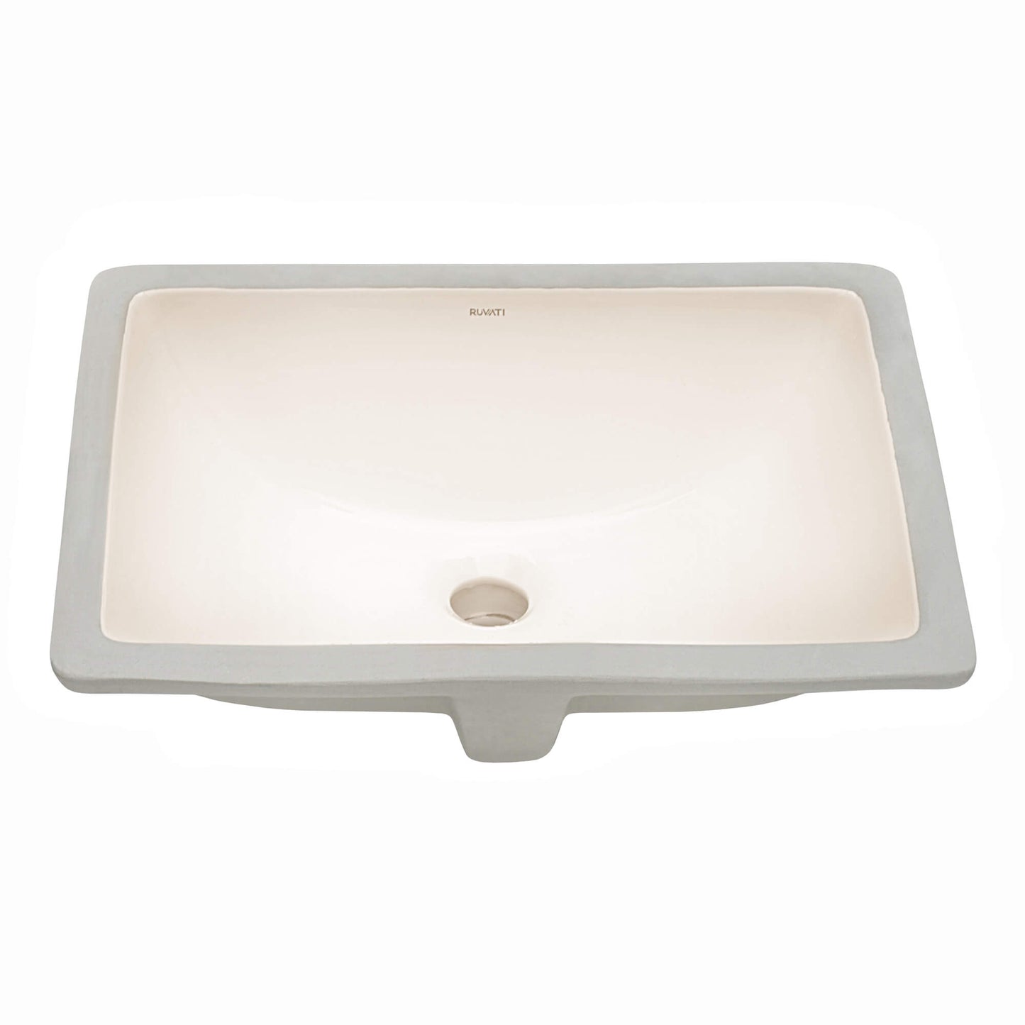 Ruvati Undermount Bathroom Vanity Sink Rectangular Porcelain Ceramic with Overflow