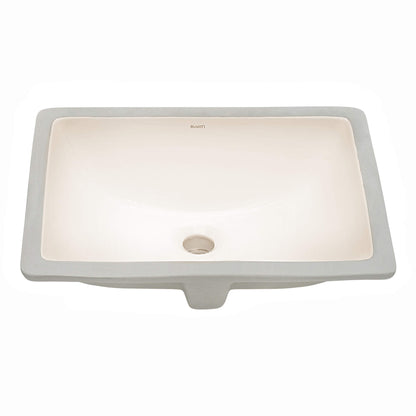 Ruvati Undermount Bathroom Vanity Sink Rectangular Porcelain Ceramic with Overflow