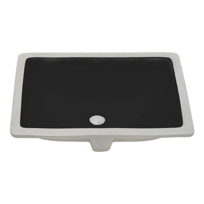 Ruvati Undermount Bathroom Vanity Sink Rectangular Porcelain Ceramic with Overflow