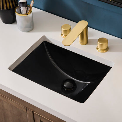Ruvati Undermount Bathroom Vanity Sink Rectangular Porcelain Ceramic with Overflow