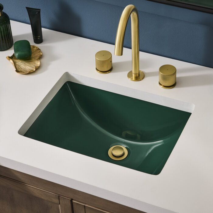 Ruvati Undermount Bathroom Vanity Sink Rectangular Porcelain Ceramic with Overflow