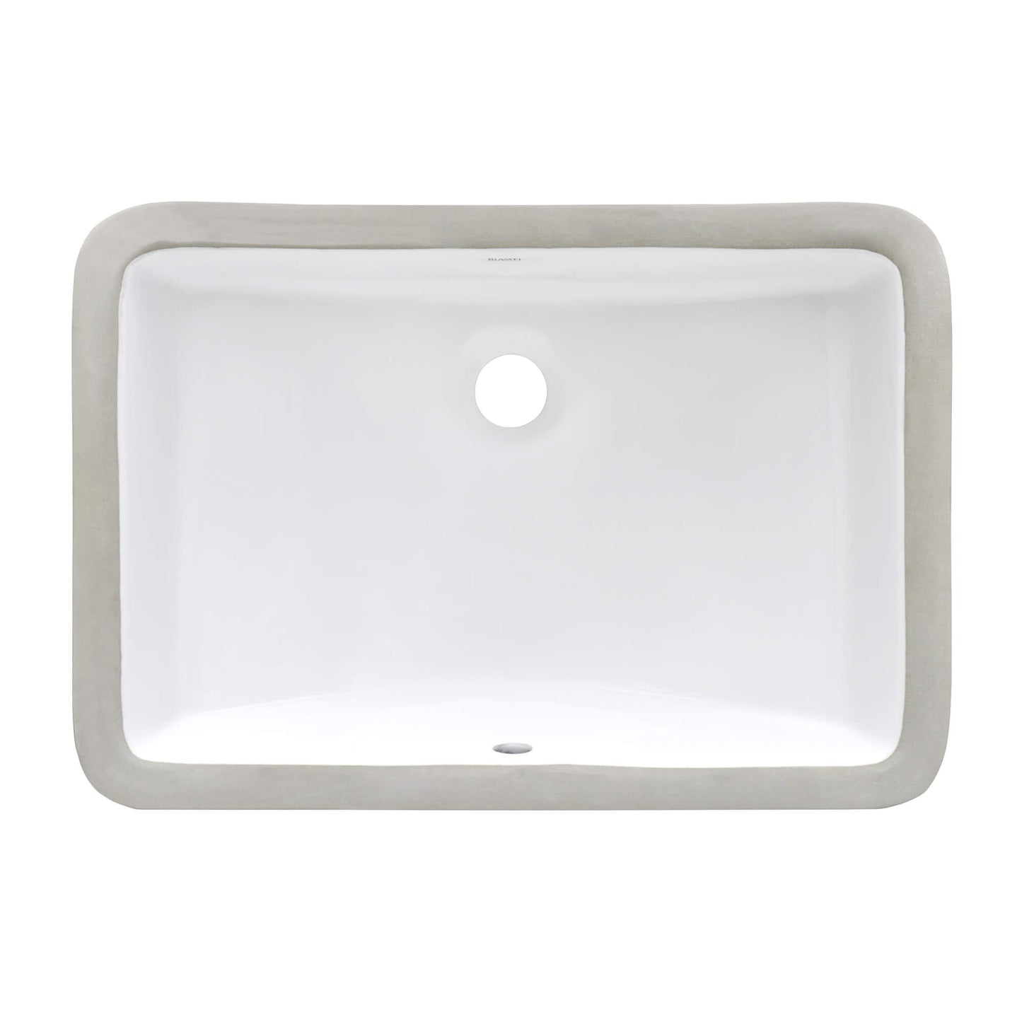 Ruvati Undermount Bathroom Vanity Sink Rectangular Porcelain Ceramic with Overflow