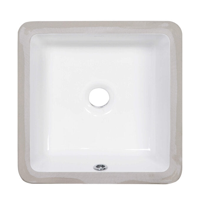 Ruvati Undermount Bathroom Vanity Sink Rectangular Porcelain Ceramic with Overflow
