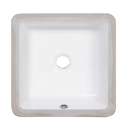 Ruvati Undermount Bathroom Vanity Sink Rectangular Porcelain Ceramic with Overflow