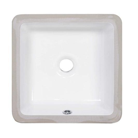 Ruvati Undermount Bathroom Vanity Sink Rectangular Porcelain Ceramic with Overflow