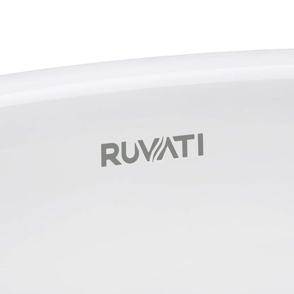 Ruvati 15 x 15 inch Bathroom Vessel Sink Gold Decorative Art Above Vanity Counter White Ceramic